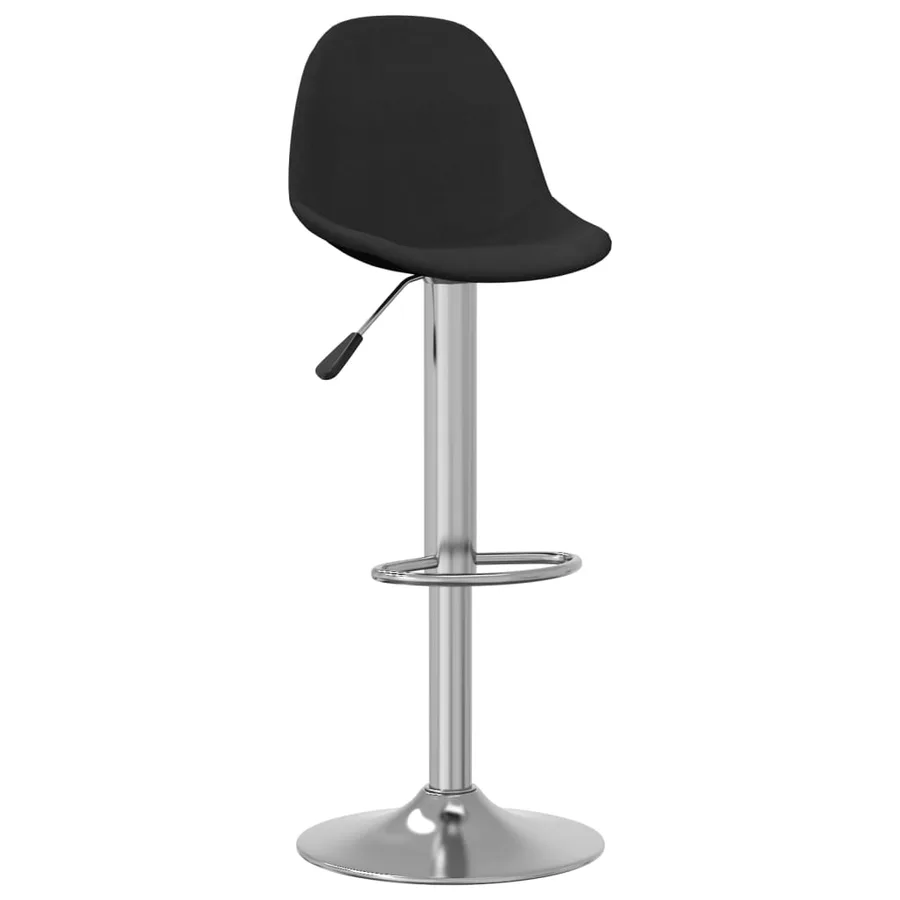 Tabourets de bar lot de 2 noir tissu - 2