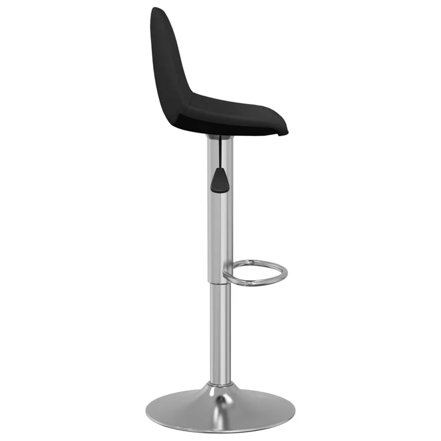 Tabourets de bar lot de 2 noir tissu - 4