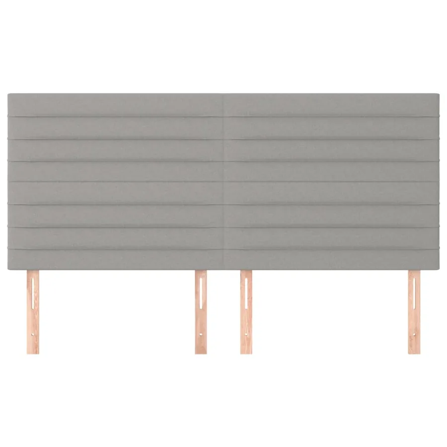 Tête de lit Gris clair 160 x 5 x 118/128 cm Tissu - 3