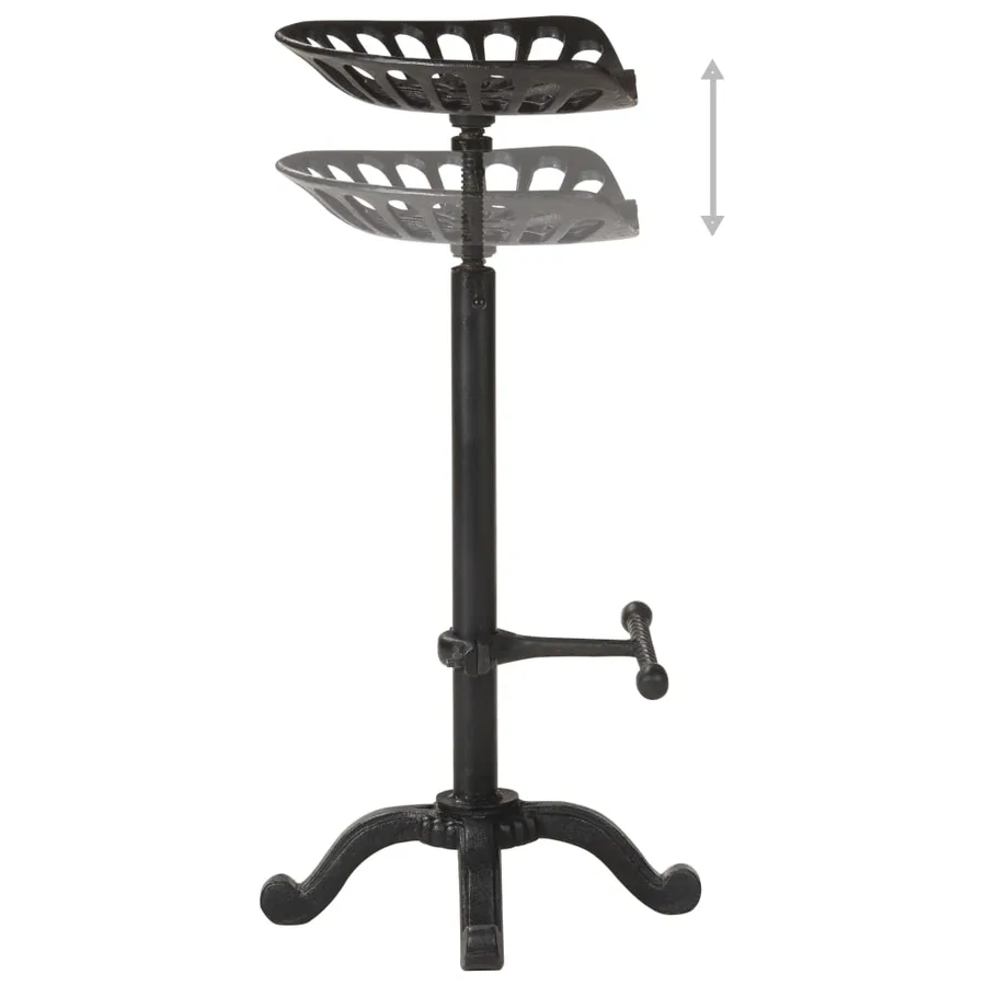 Tabouret de bar Noir Fonte - 3