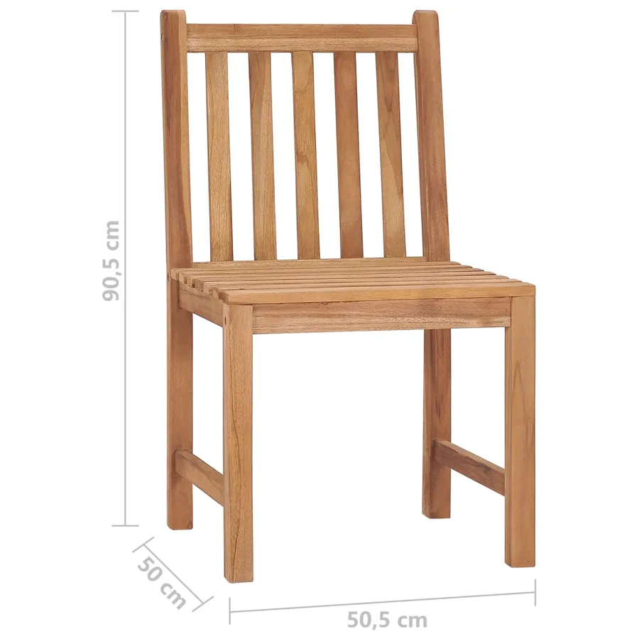 Chaises de jardin lot de 2 avec coussins Bois de teck massif - 12