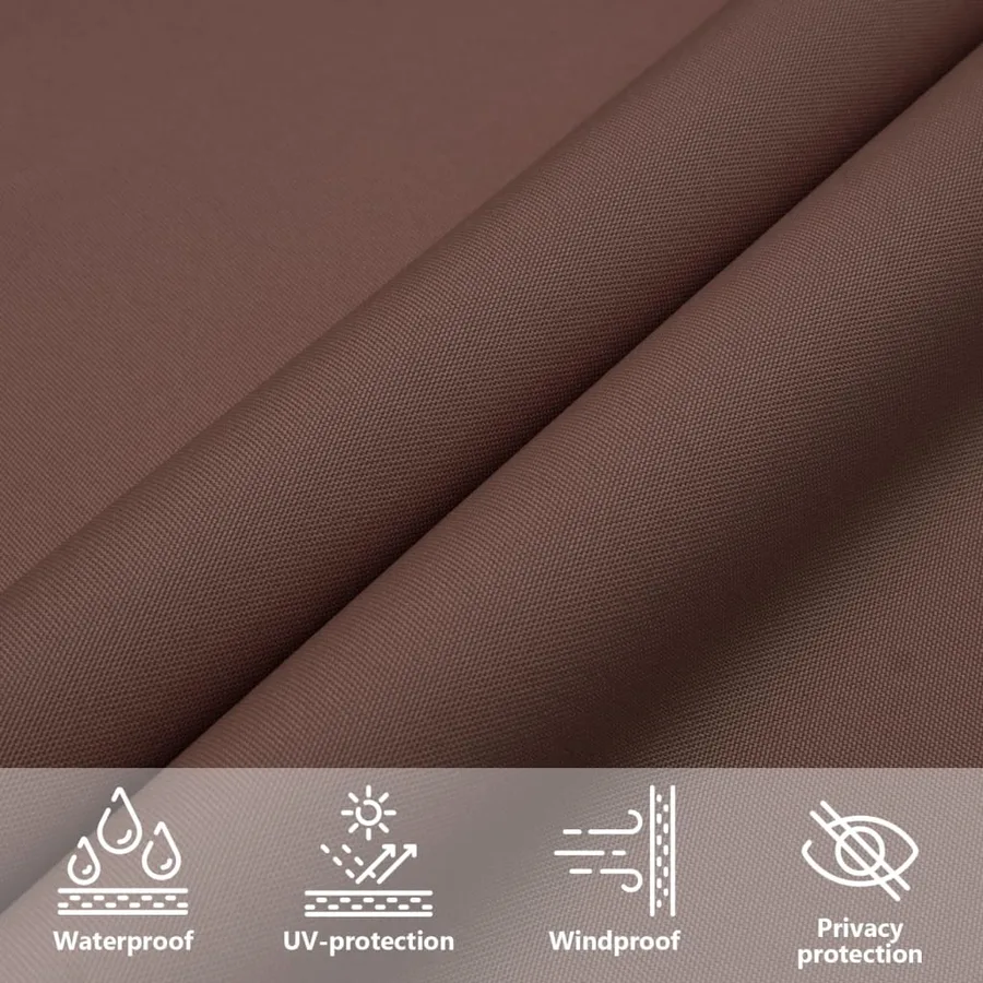 Voile de parasol tissu oxford carré 2,5x2,5 m marron - 6