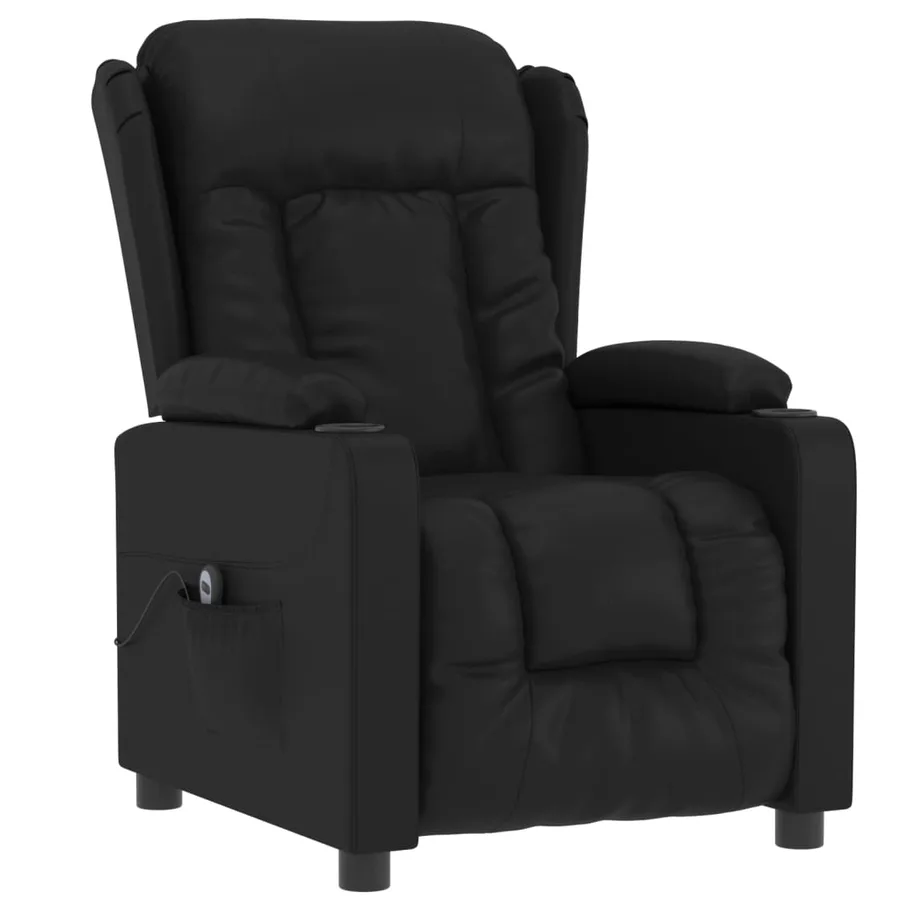 Fauteuil inclinable électrique Noir Similicuir - 3