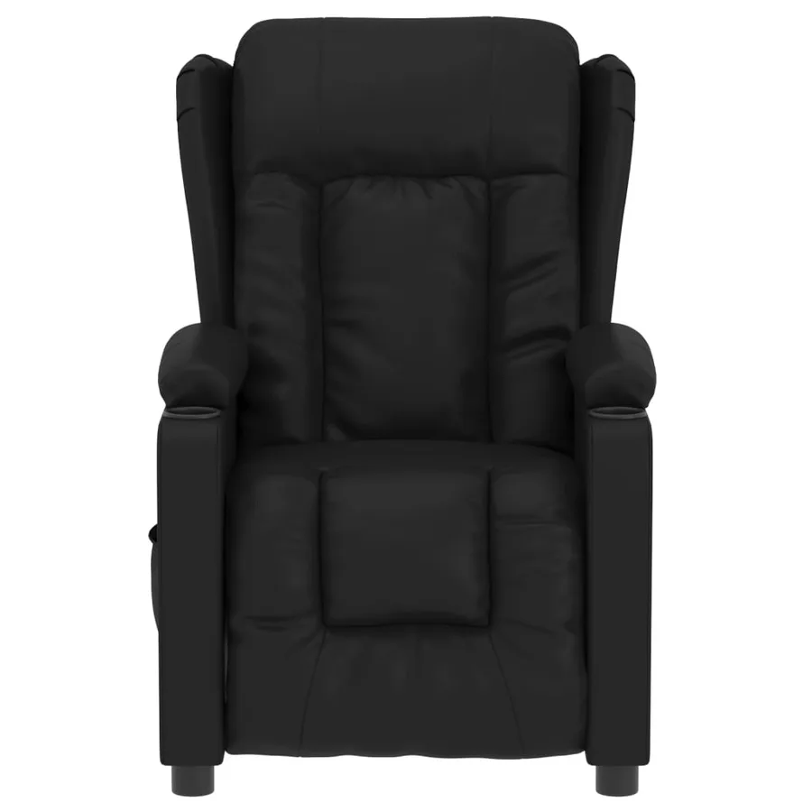 Fauteuil inclinable électrique Noir Similicuir - 4