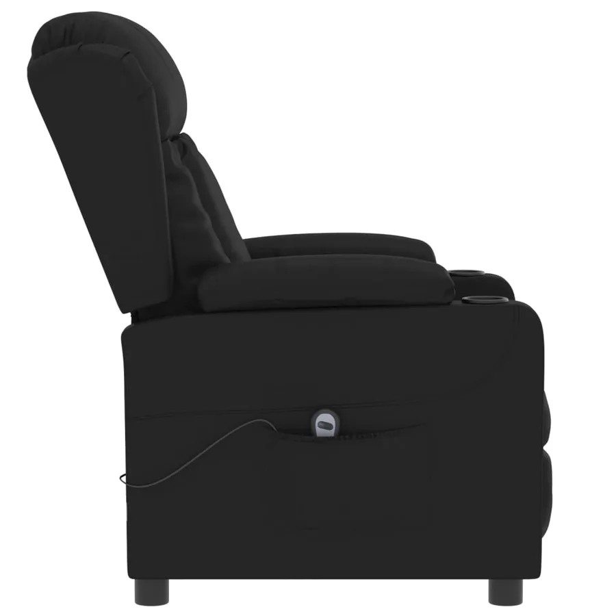 Fauteuil inclinable électrique Noir Similicuir - 5