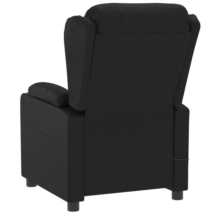Fauteuil inclinable électrique Noir Similicuir - 6