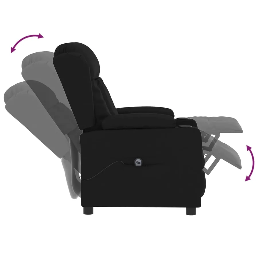 Fauteuil inclinable électrique Noir Similicuir - 7