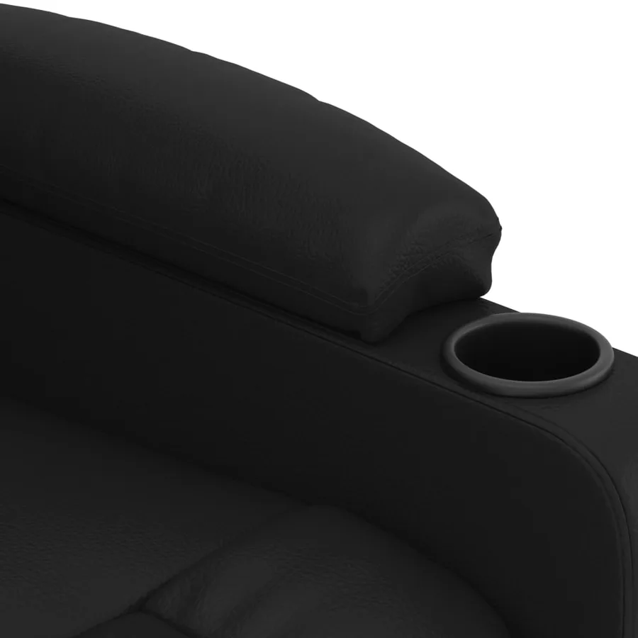 Fauteuil inclinable électrique Noir Similicuir - 8