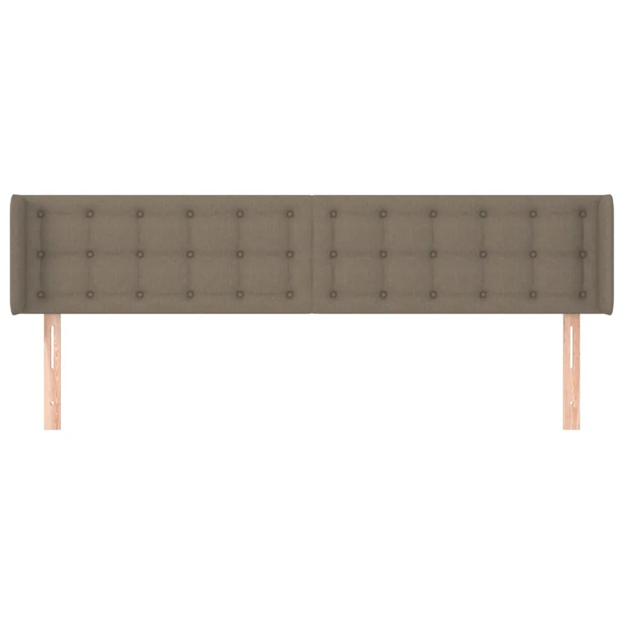 Tête de lit avec oreilles Taupe 163x16x78/88 cm Tissu - 3