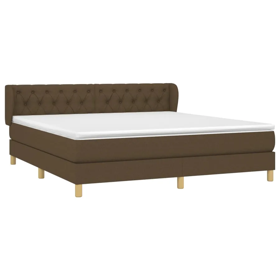 Sommier à lattes de lit avec matelas Marron foncé 160x200 cm - 3