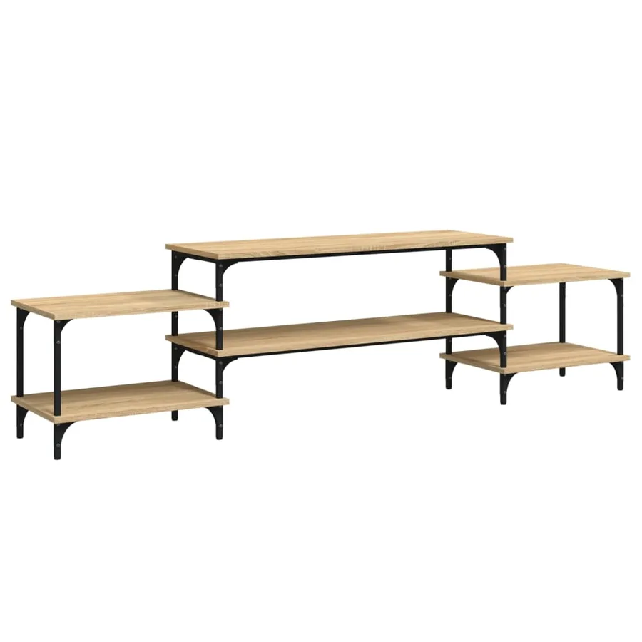 Meuble TV chêne sonoma 197x35x52 cm bois d'ingénierie - 2
