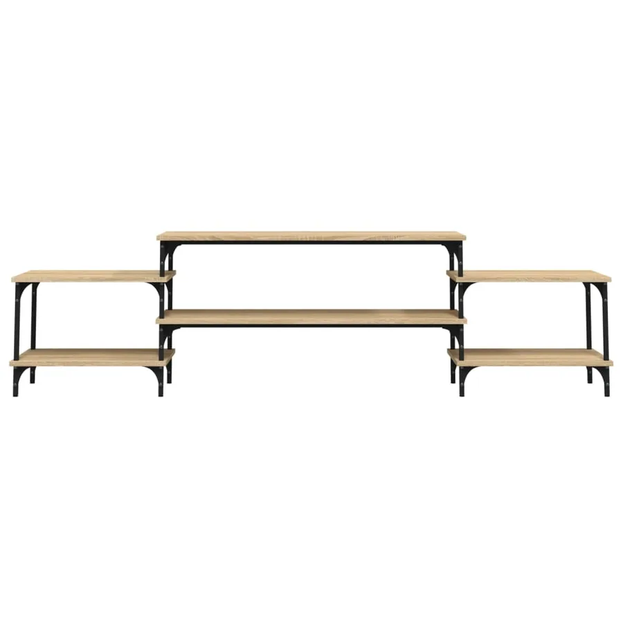 Meuble TV chêne sonoma 197x35x52 cm bois d'ingénierie - 5