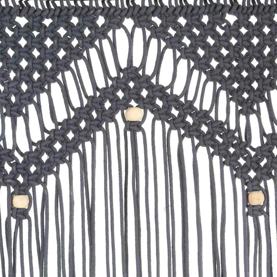 Rideau en macramé Anthracite 140x240 cm Coton - 5
