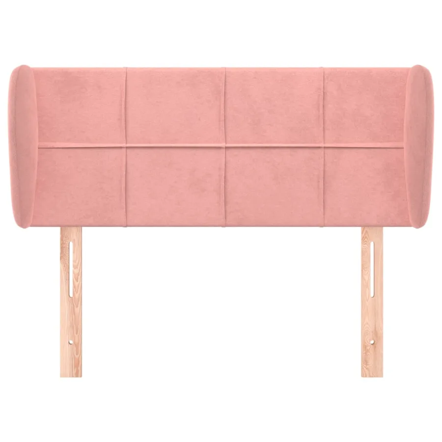Tête de lit avec oreilles Rose 93x23x78/88 cm Velours - 3