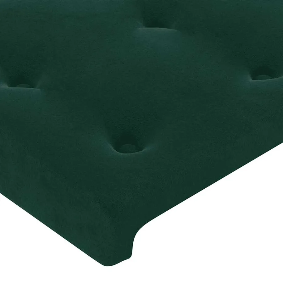 Tête de lit avec oreilles Vert foncé 93x23x78/88 cm Velours - 5