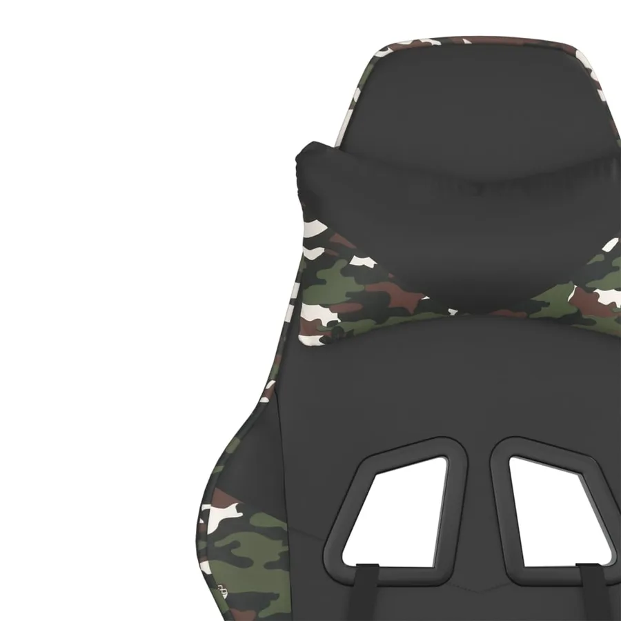 Chaise de jeu Noir et camouflage Similicuir - 11