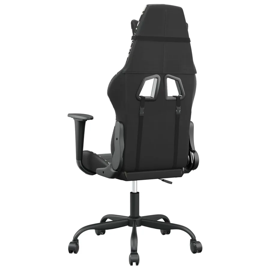 Chaise de jeu Noir et camouflage Similicuir - 5