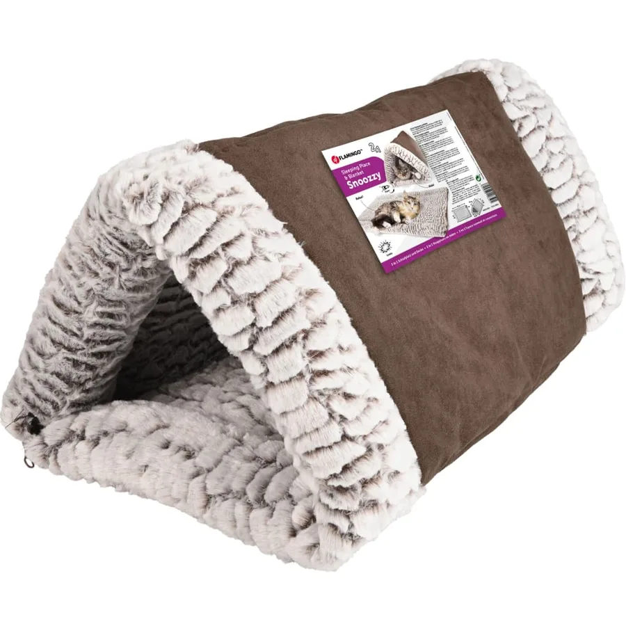 FLAMINGO Lit pour chat 2 en 1 Snoozzy Triangulaire 32x55x23 cm - 2
