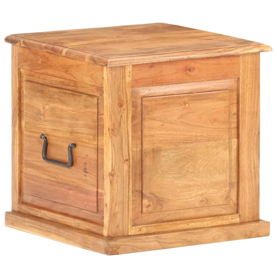 Coffre 40x40x40 cm Bois d'acacia solide - 11