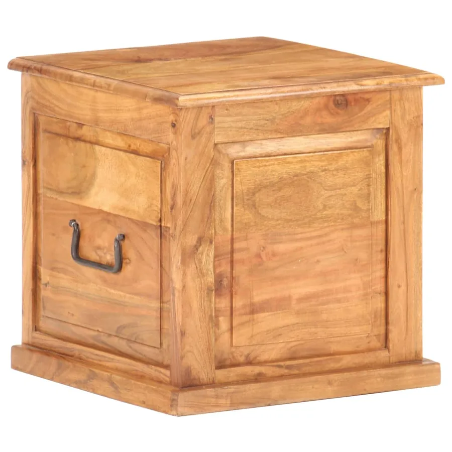 Coffre 40x40x40 cm Bois d'acacia solide - 12