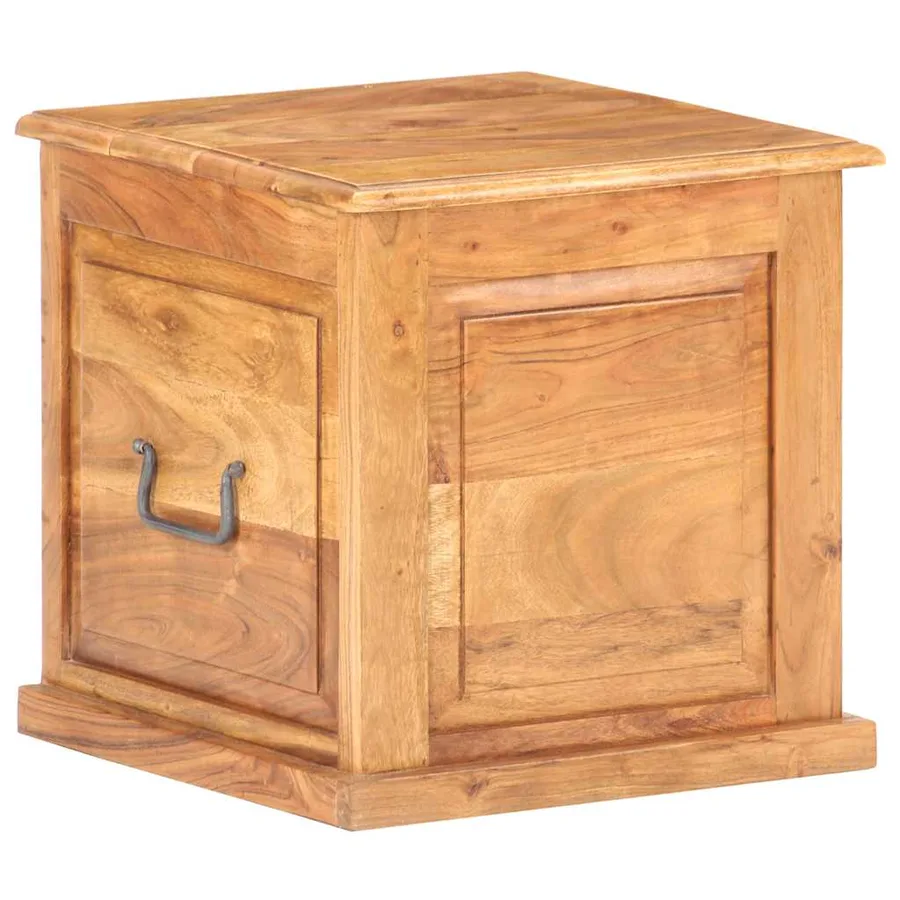 Coffre 40x40x40 cm Bois d'acacia solide - 13