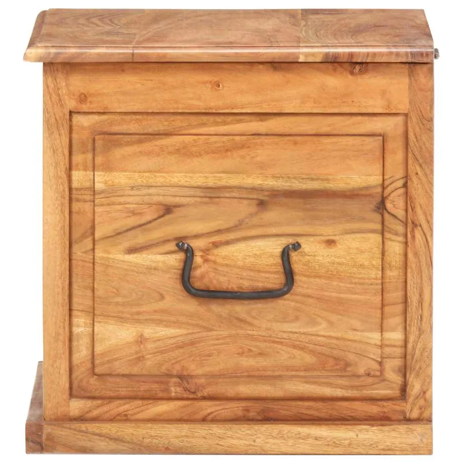 Coffre 40x40x40 cm Bois d'acacia solide - 4