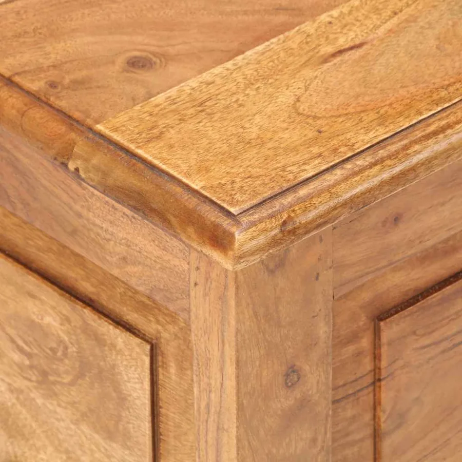 Coffre 40x40x40 cm Bois d'acacia solide - 7