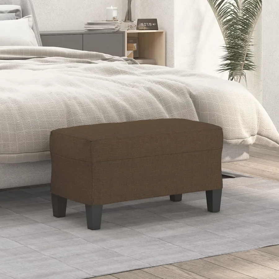 Banc Marron 70x35x41 cm Tissu
