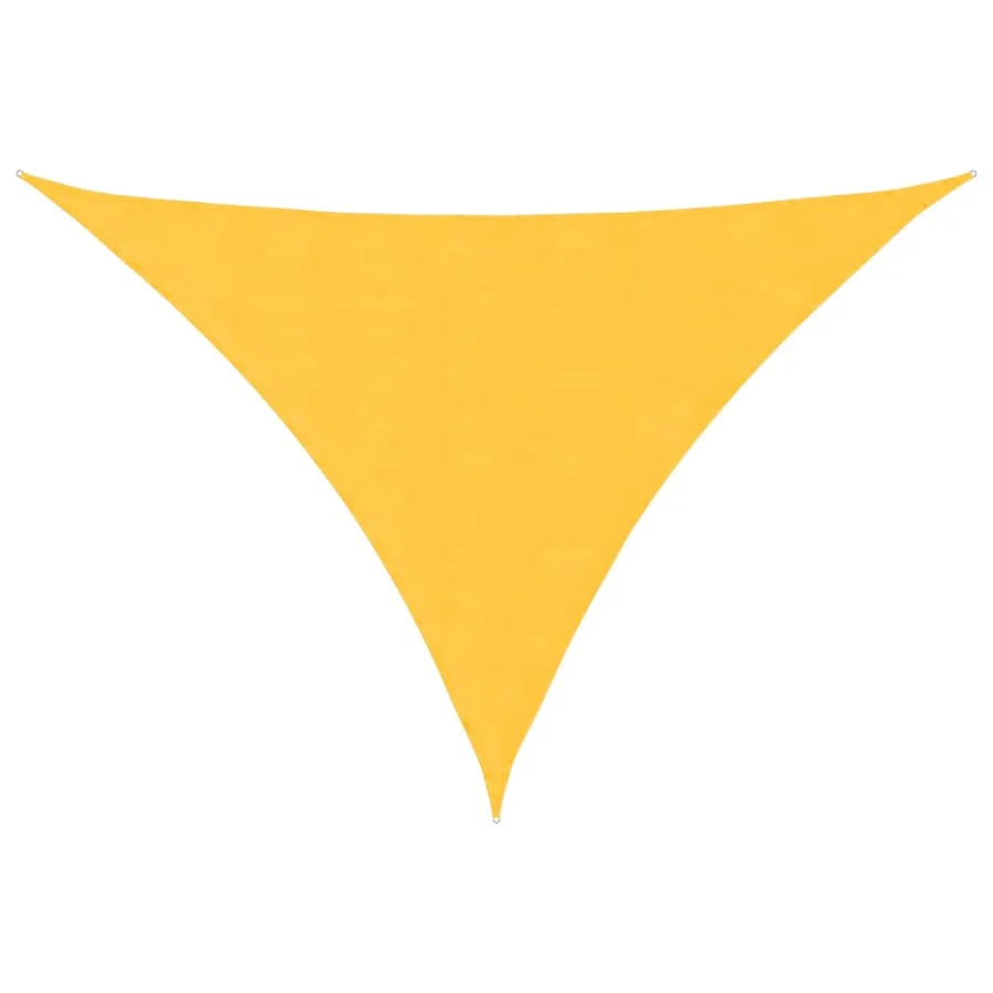 Voile de parasol tissu oxford triangulaire 4x5x6,4 m jaune - 2
