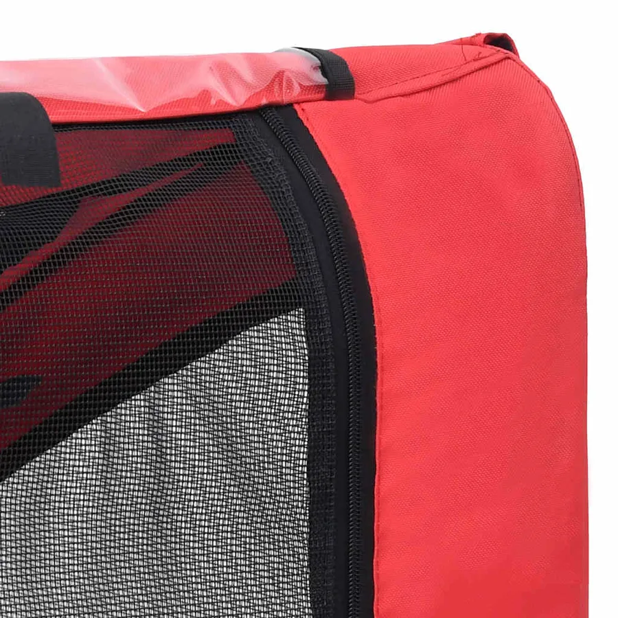 Remorque de vélo pour animaux de compagnie rouge et noir - 6