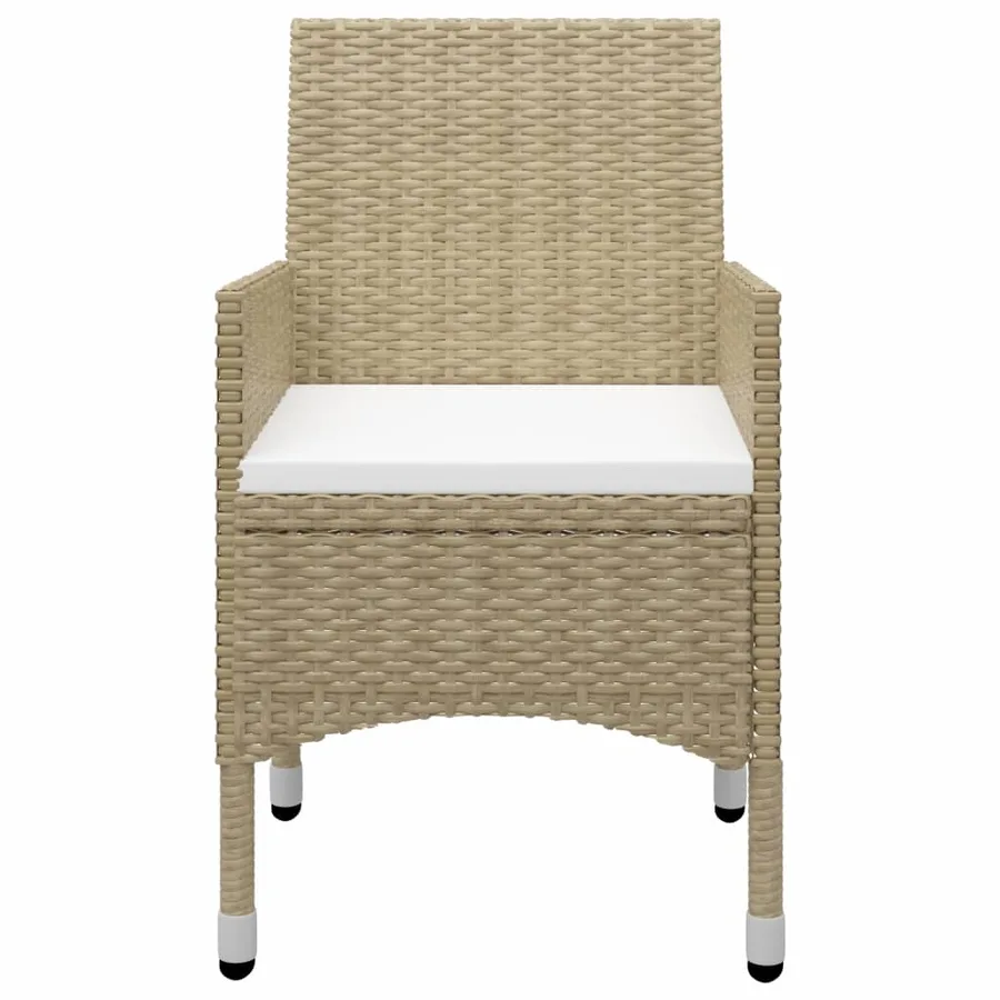 Ensemble à manger de jardin 5 pcs Beige - 6