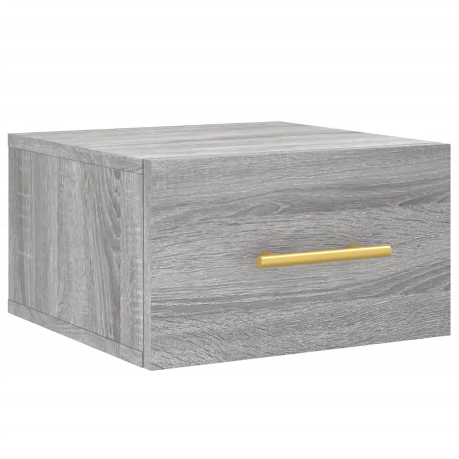 Table de chevet murale sonoma gris 35x35x20 cm - 2