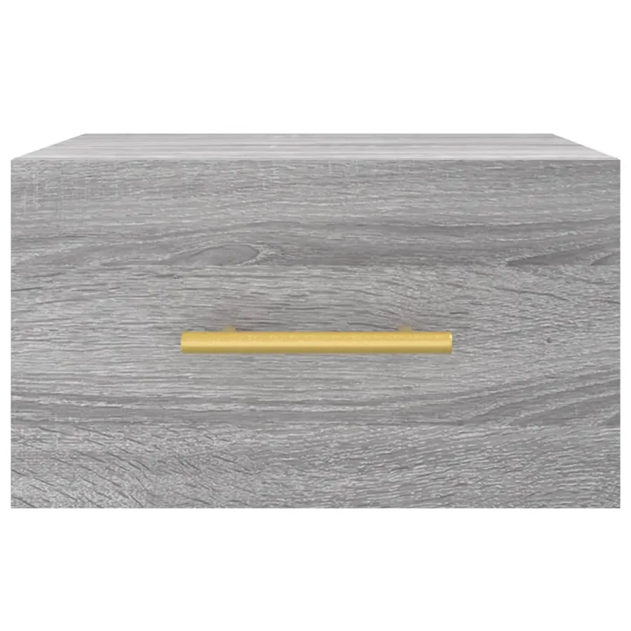 Table de chevet murale sonoma gris 35x35x20 cm - 5