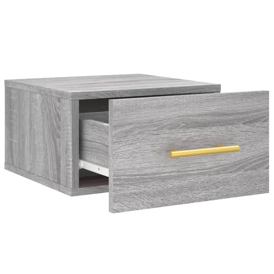 Table de chevet murale sonoma gris 35x35x20 cm - 6