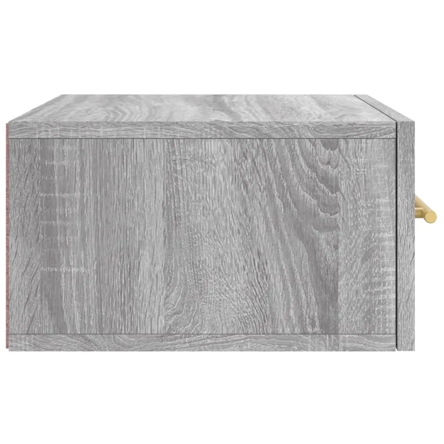 Table de chevet murale sonoma gris 35x35x20 cm - 7
