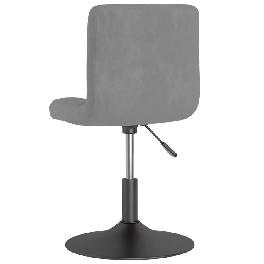 Chaises pivotantes à manger lot de 4 gris foncé velours - 5