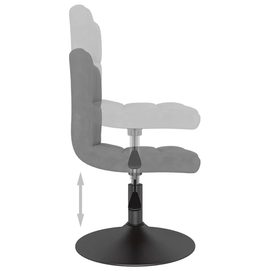Chaises pivotantes à manger lot de 4 gris foncé velours - 6