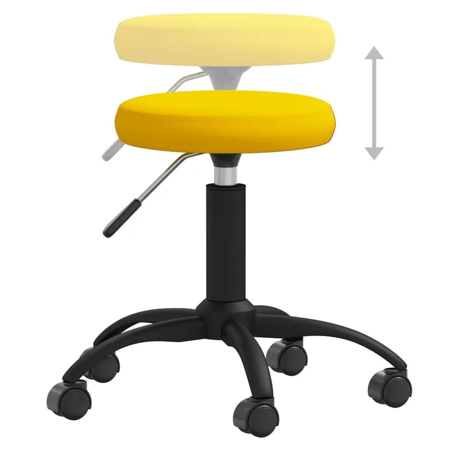 Chaise de salle à manger Jaune moutarde Velours - 4