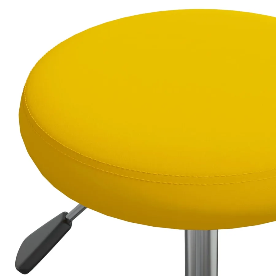 Chaise de salle à manger Jaune moutarde Velours - 5