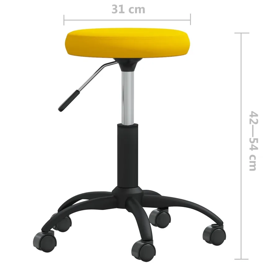 Chaise de salle à manger Jaune moutarde Velours - 6