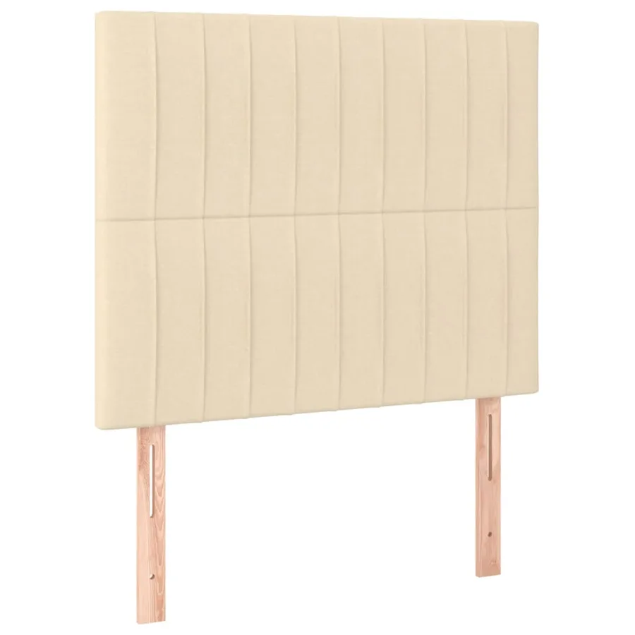 Sommier à lattes de lit avec matelas Crème 80x200 cm Tissu - 5