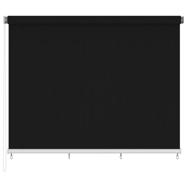 Store roulant d'extérieur 355 (l) x 230 (H) cm noir