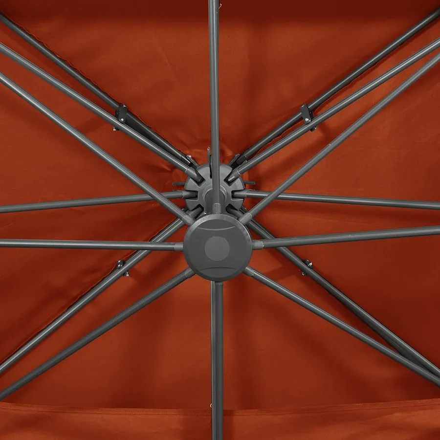 Parasol de jardin déporté avec double plateau en terre cuite 400 x 300 cm - 7