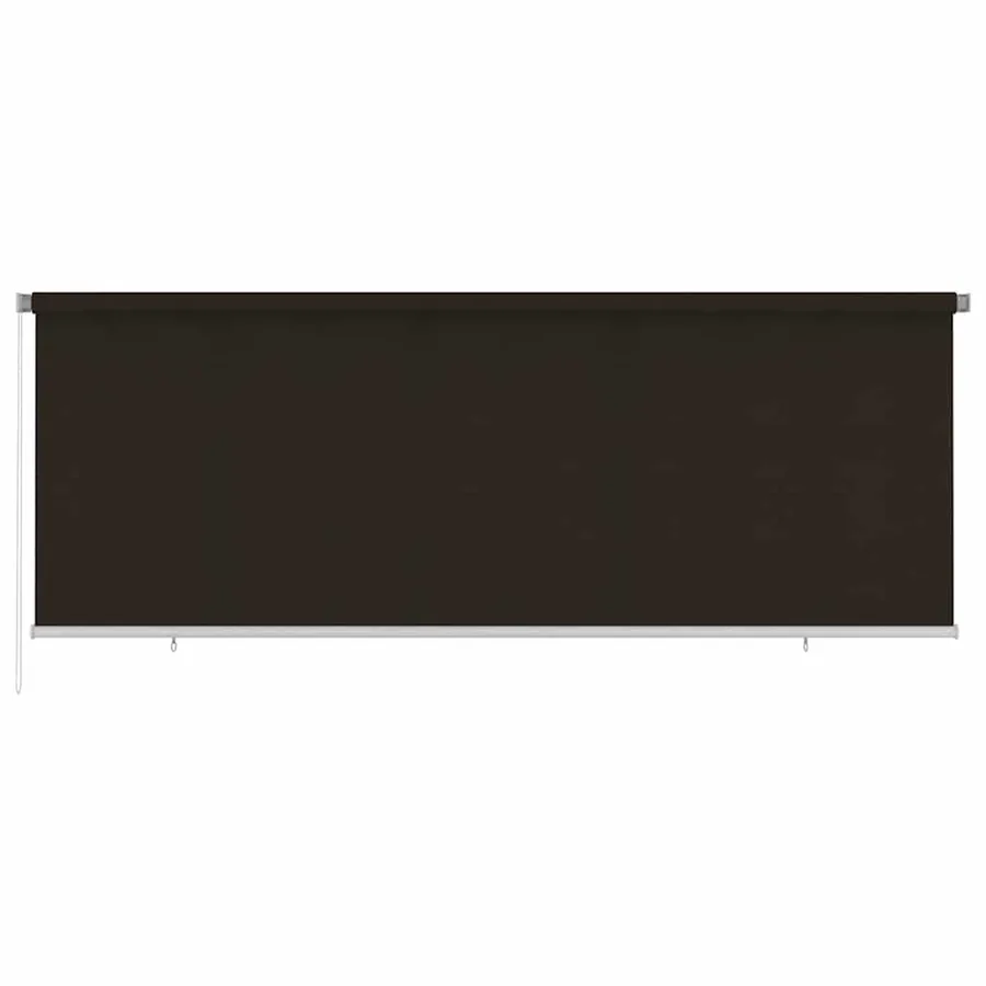 Store roulant d'extérieur 405 (l) x 140 (H) cm marron HDPE
