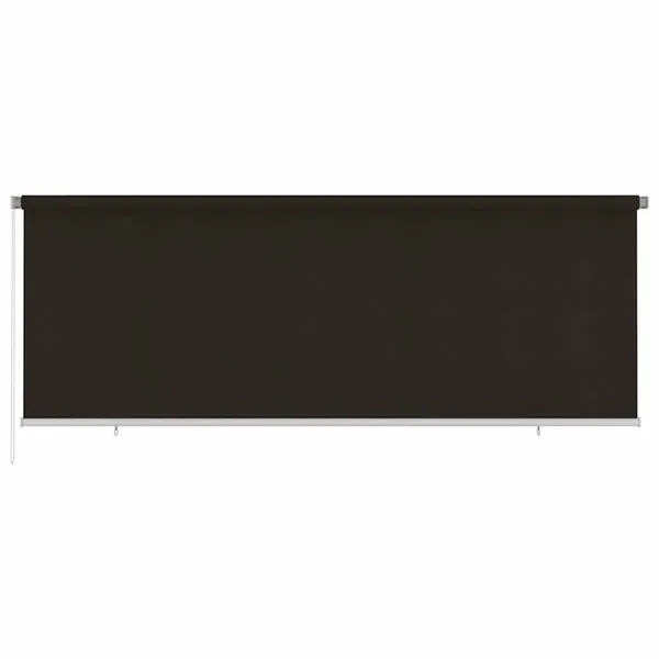 Store roulant d'extérieur 405 (l) x 140 (H) cm marron HDPE