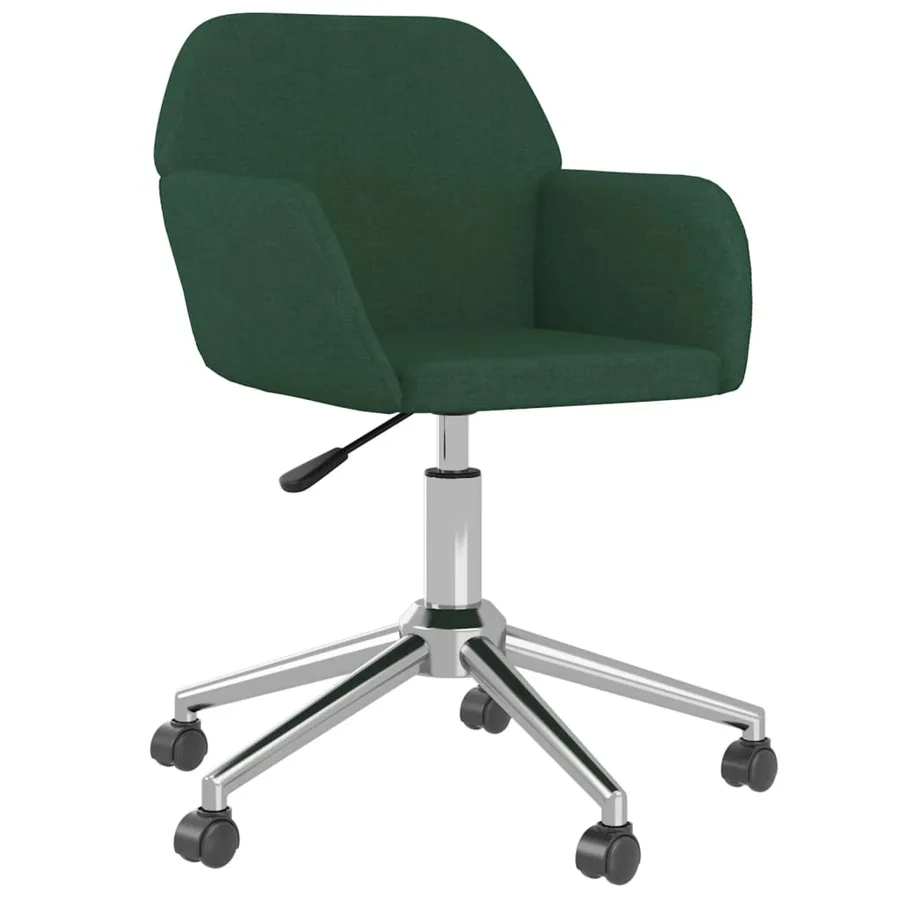 Chaises pivotantes à manger lot de 2 vert foncé tissu - 3