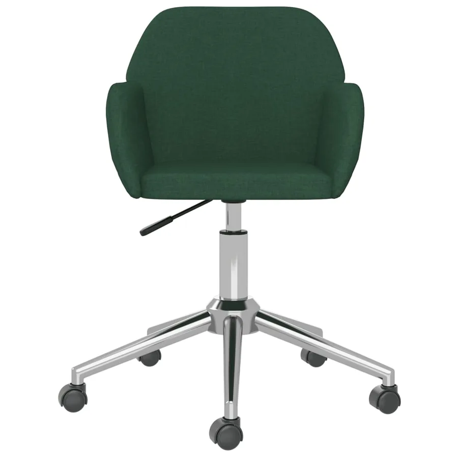 Chaises pivotantes à manger lot de 2 vert foncé tissu - 4
