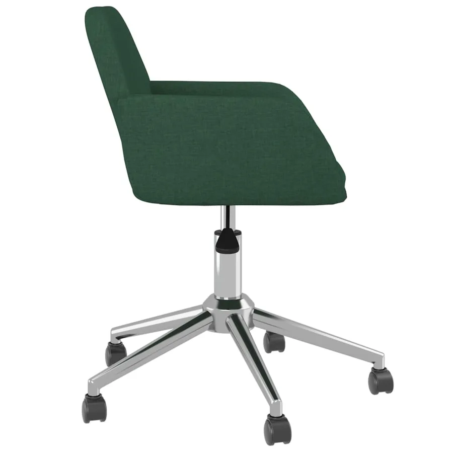 Chaises pivotantes à manger lot de 2 vert foncé tissu - 5