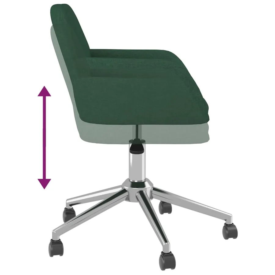 Chaises pivotantes à manger lot de 2 vert foncé tissu - 8