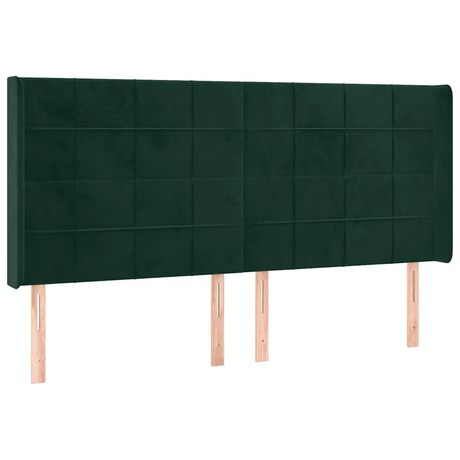 Sommier à lattes de lit matelas et LED Vert foncé 180x200 cm - 7